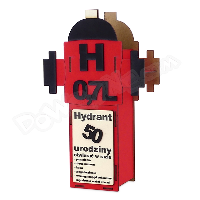 Pojemnik na butelkę Hydrant - 50 urodziny