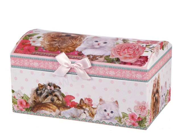 Pudełko z lusterkiem - H5744 C419 - Kot i pies