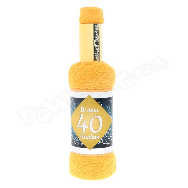 Ręcznik butelka (100x50) 037 - 40 Urodziny Ona