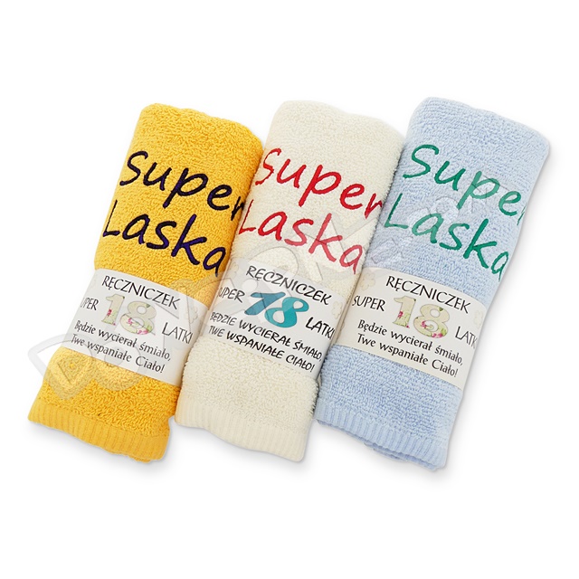 Ręcznik haftowany - Super Laska 18-stka