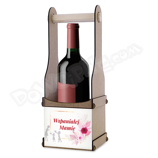 Skrzynka na alkohol otwarta wąska RH - Wspaniałej Mamie