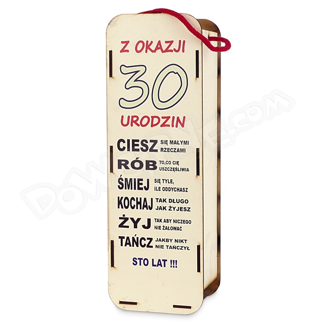 Skrzynka torebka na alkohol KJ - 30 Urodziny