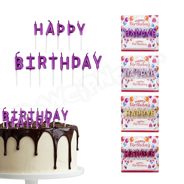 Świeczki urodzinowe napis 311244 - MIX Happy Birthday