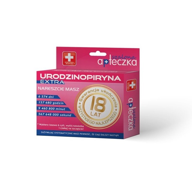 Tabletki TAB014 - Urodzinopiryna Extra 18 lat WOMAN