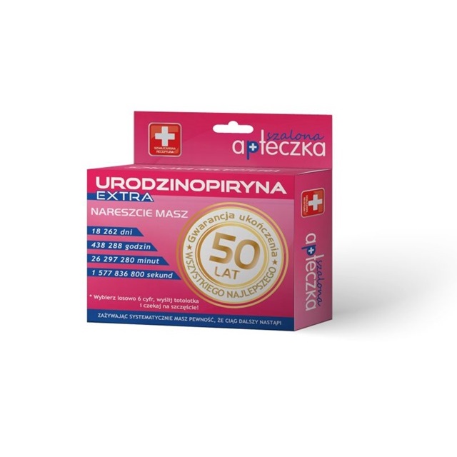 Tabletki TAB017 - Urodzinopiryna Extra 50 lat WOMAN