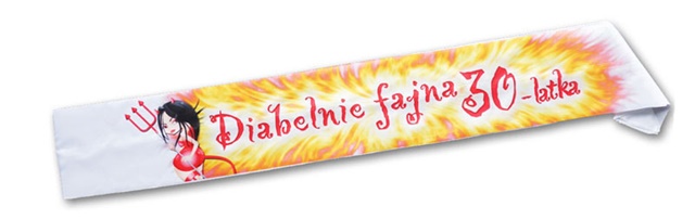 Szarfa ozdobna SZ018 - Diabelnie fajna 30-latka