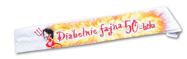 Szarfa ozdobna SZ020 - Diabelnie fajna 50-latka