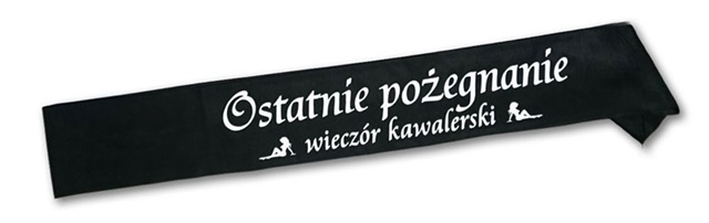 Szarfa SZ011 - Ostatnie pożegnanie wieczór kawalerski