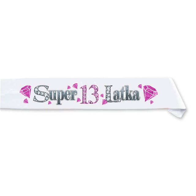 Szarfa ozdobna 030 - Super 13-latka (brylanty)