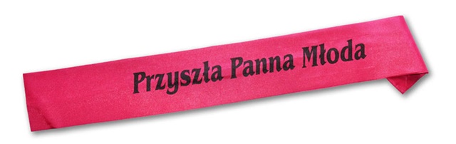 Szarfa ozdobna SZ002 - Przyszła Panna Młoda (różowa)