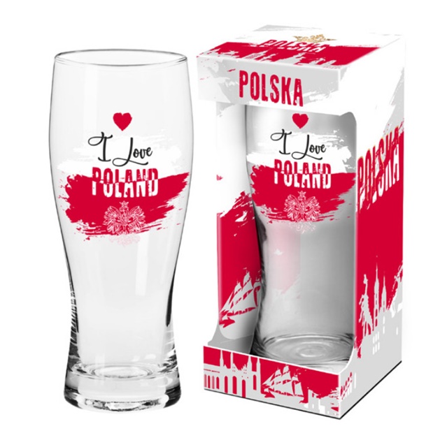 Szklanka do piwa 500ml  POLSKA 2 - I Love Poland