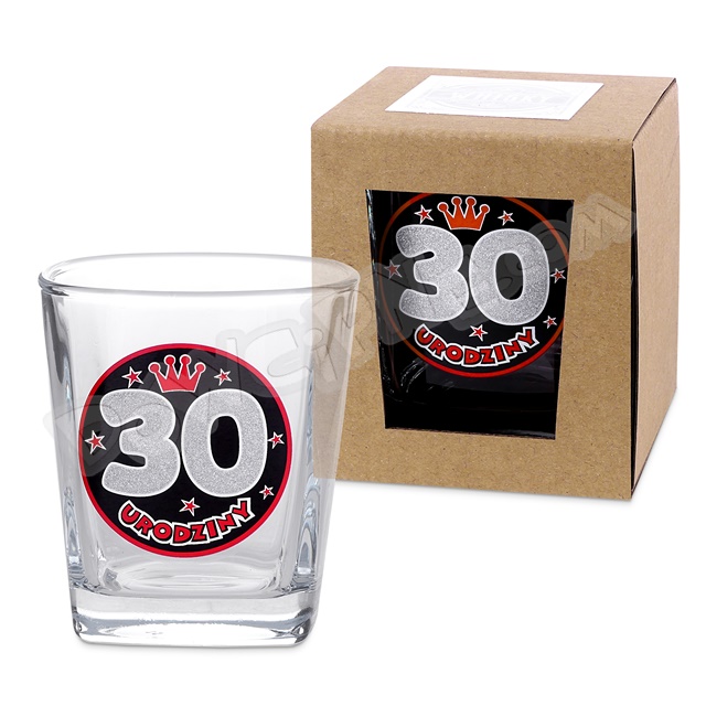  Szklanka do Whisky DR premium - 30 urodziny (korona)