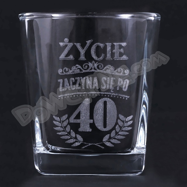  Szklanka do Whisky DR premium - Życie zaczyna się po 40