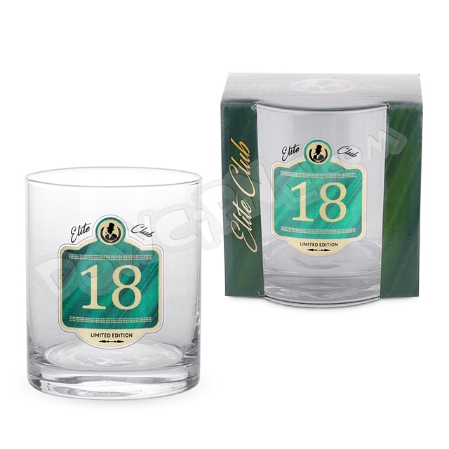 Szklanka do whisky 270 ml Elite Club - 18 Urodziny