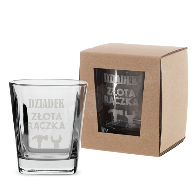 Szklanka do whisky DR premium - Dziadek złota rączka