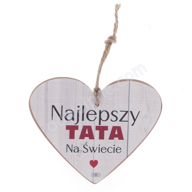 Tabliczka serce 12x15 cm M/T TV931 - Dla najlepszego Taty