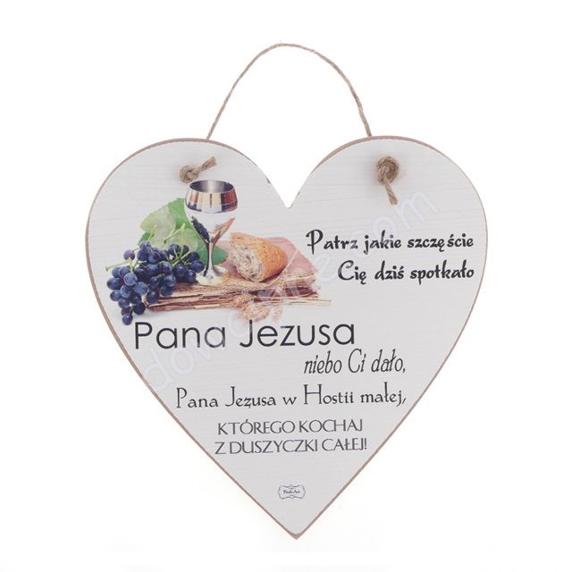 Tabliczka TV1148 serce 23x23 - Pana Jezusa niebo Ci dało 