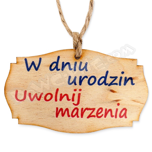 Tabliczka do klatki - W dniu Urodzin uwolnij marzenia