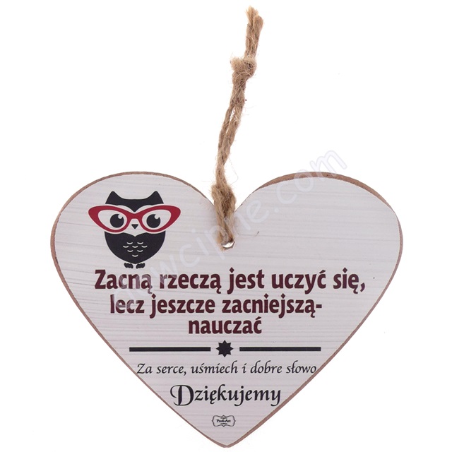 Tabliczka serce 12x15 TV935 - Podziękowanie dla nauczyciela