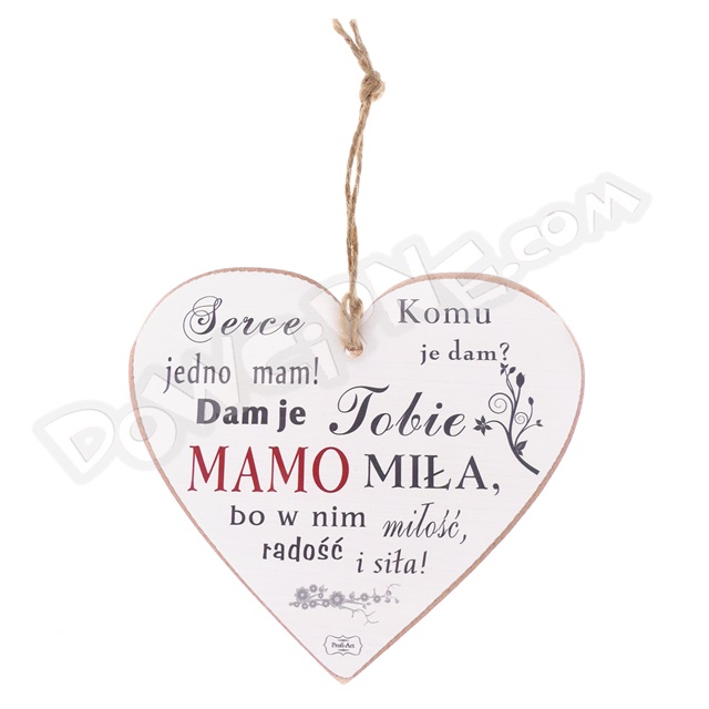 Tabliczka serce 15x17 cm M/T TV1020 - serce dla mamy