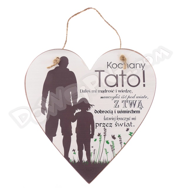 Tabliczka serce 23x23 M/T TV1144 - Kochany Tato!