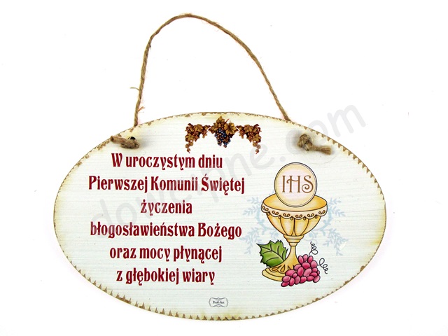 Tabliczka owal 14x23 cm TV725 - W uroczystym dniu...
