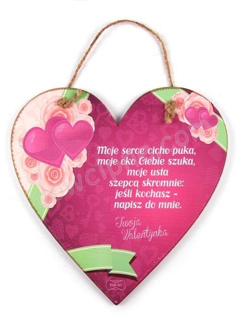 Tabliczka serce 23x23 cm W TV1125 - Moje serce...