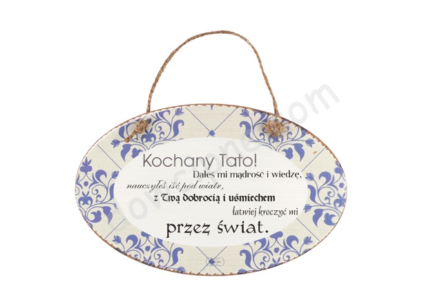 Tabliczka owal 14x23 cm M/T TV7004 - Kochany Tato!