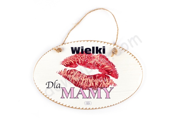 Tabliczka owal 14x23 cm TV766 - Wielki dla Mamy