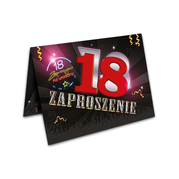 Zaproszenie (10 szt.) ZX8800 - 18 urodziny