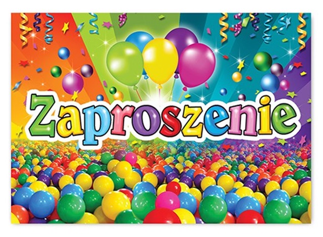 Zaproszenie (10 szt.) ZX6901 - Kulki 