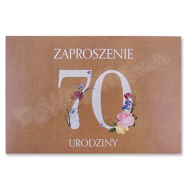 Zaproszenie TREND 1 opak. (10 szt.) ZT41 - 70 Urodziny