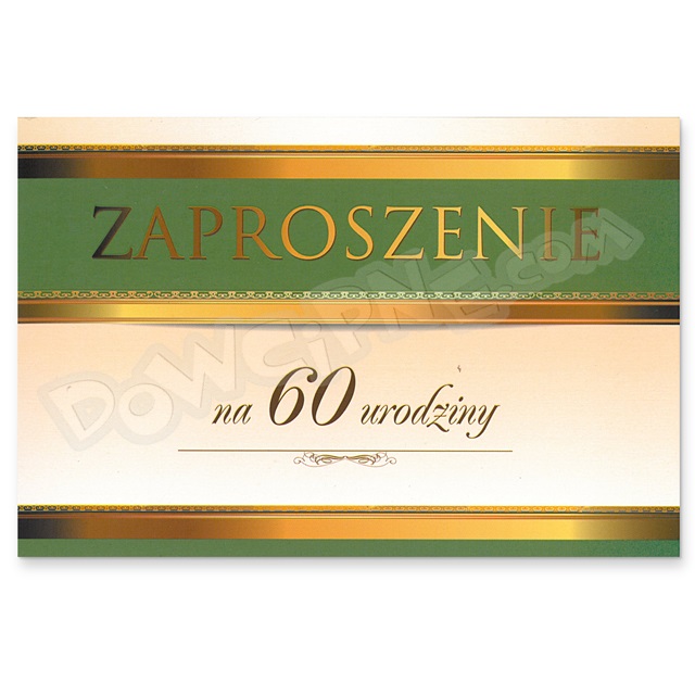 Zaproszenie TREND 1 opak. (10 szt.) ZT09 - 60 urodziny