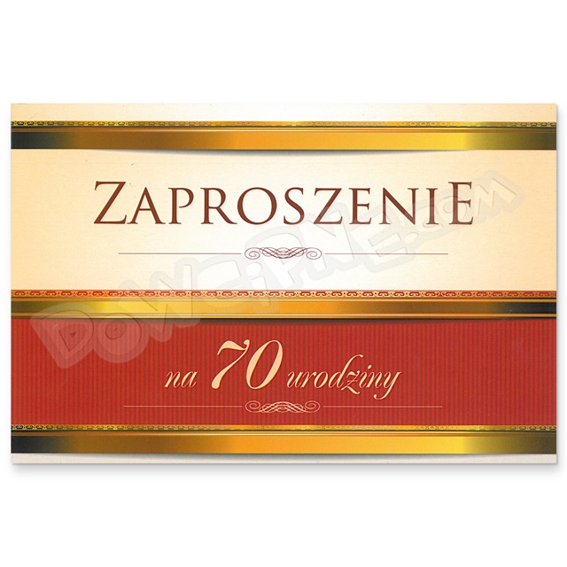 Zaproszenie TREND 1 opak. (10 szt.) ZT10 - 70 urodziny