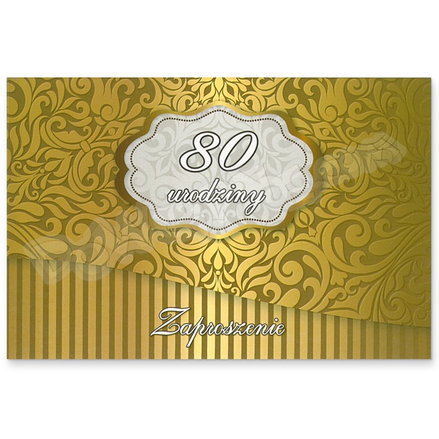 Zaproszenie TREND 1 opak. (10 szt.) ZT30 - 80 urodziny
