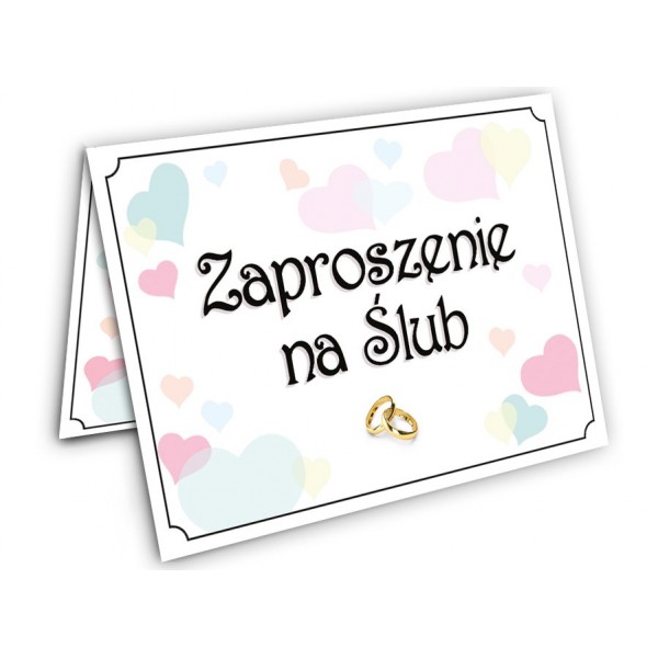 Zaproszenie (10 szt.) ŚLUB - ZX9700