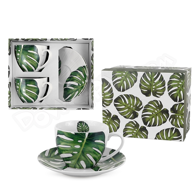 Filiżanka zestaw 2 szt. 280 ml - MONSTERA