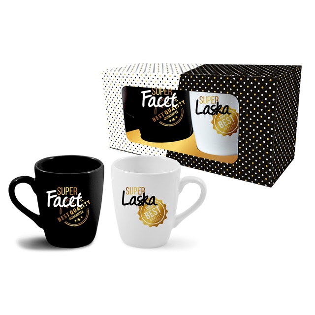 Kubek zestaw 2 szt. B&W - Super facet / Super laska