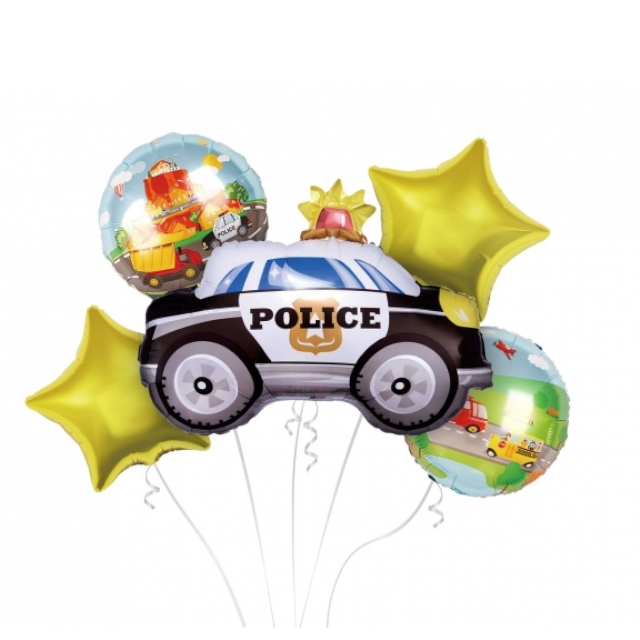 Balon zestaw 5 szt. GD BZ-HPOL - Policja