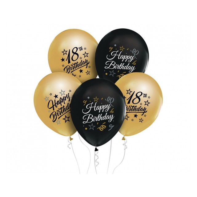 Zestaw balonów urodzinowych (5szt.) GD (GP-ZC18) - 18 urodziny