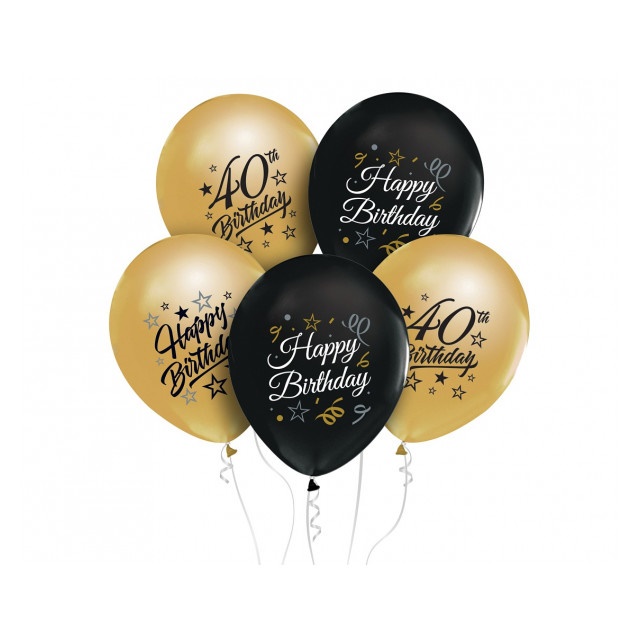 Zestaw balonów urodzinowych (5szt.) GD (GP-ZC40) - 40 urodziny